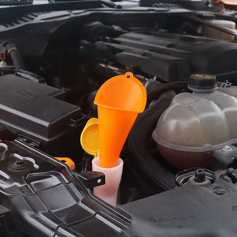 Long Stem Funnel - Anti-Splash Oil Fuel Filling Tool, Motorcycle Car Refueling