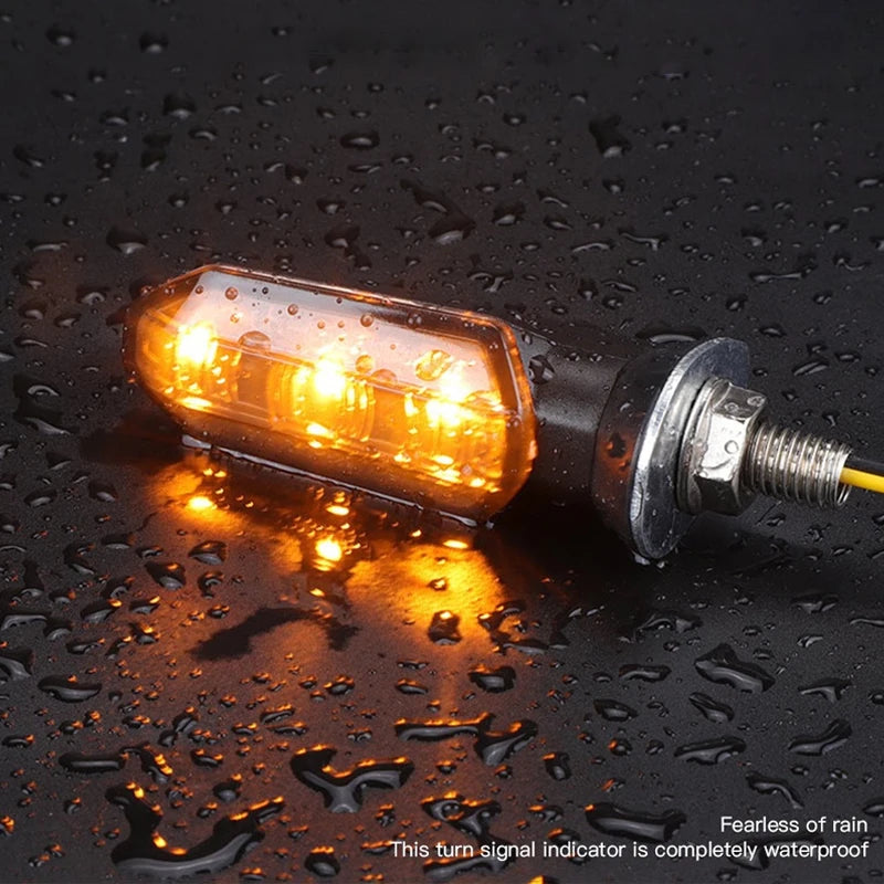 2/4PCS 12V LED Mini Bullet Turn Signal Brake DRL Lights for Honda Suzuki