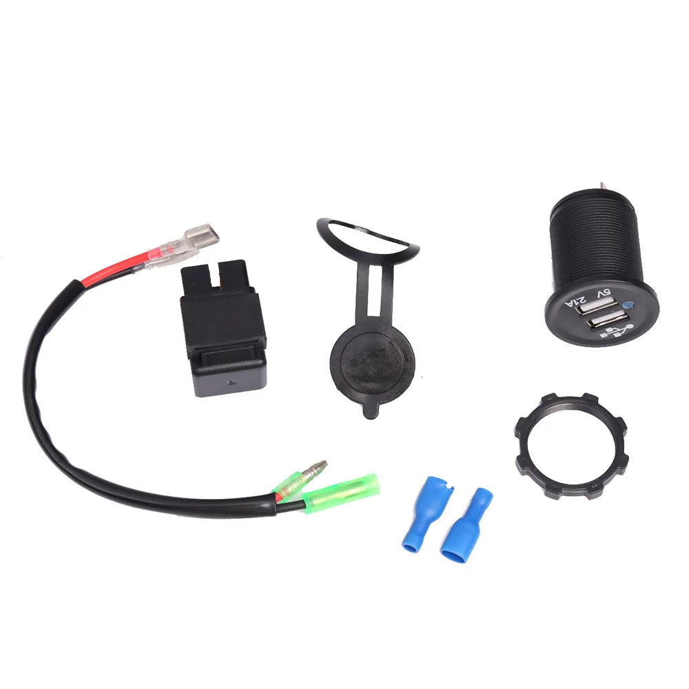 USB Charger with Relay for Kawasaki Versys 650 1000 X300 Ninja 400 650 2023