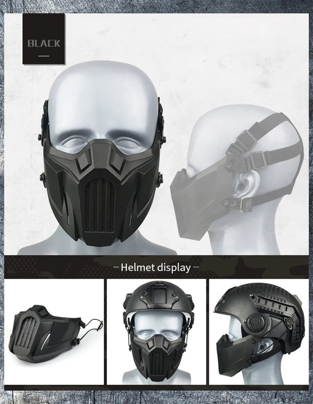 Skull Airsoft Mask Tactical Half Face Paintball CS Wargame Protective Gear