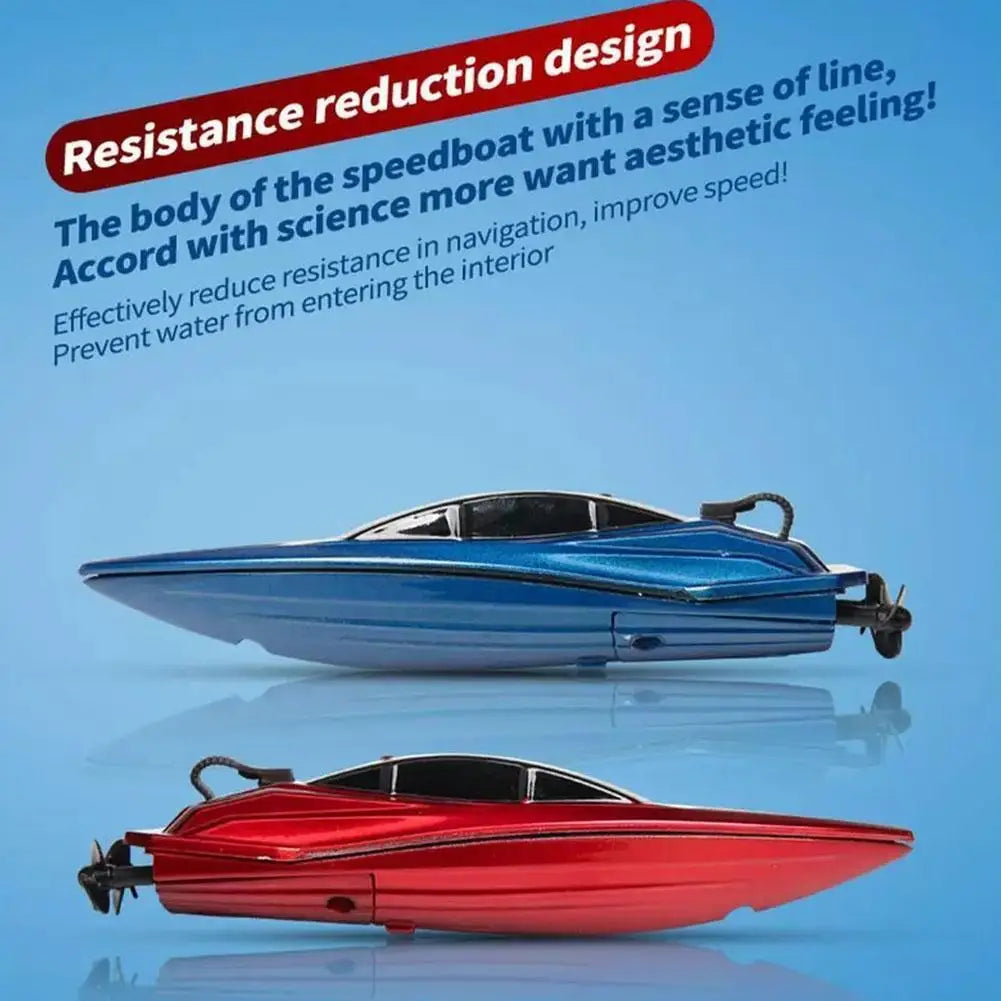 2.4G Mini RC Boat - Waterproof, Dual Motors, 3.7V 100mAh, 12 Min Use, Bath Pool