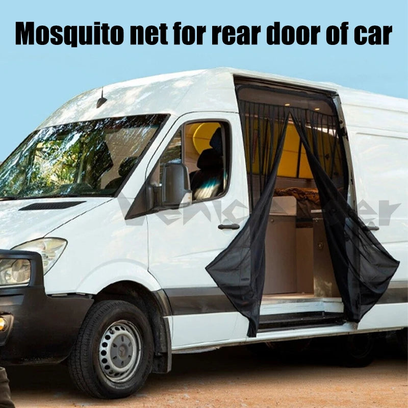 Universal Van camper Magnetic Sliding Door Mosquito Fly Net Mesh Screen