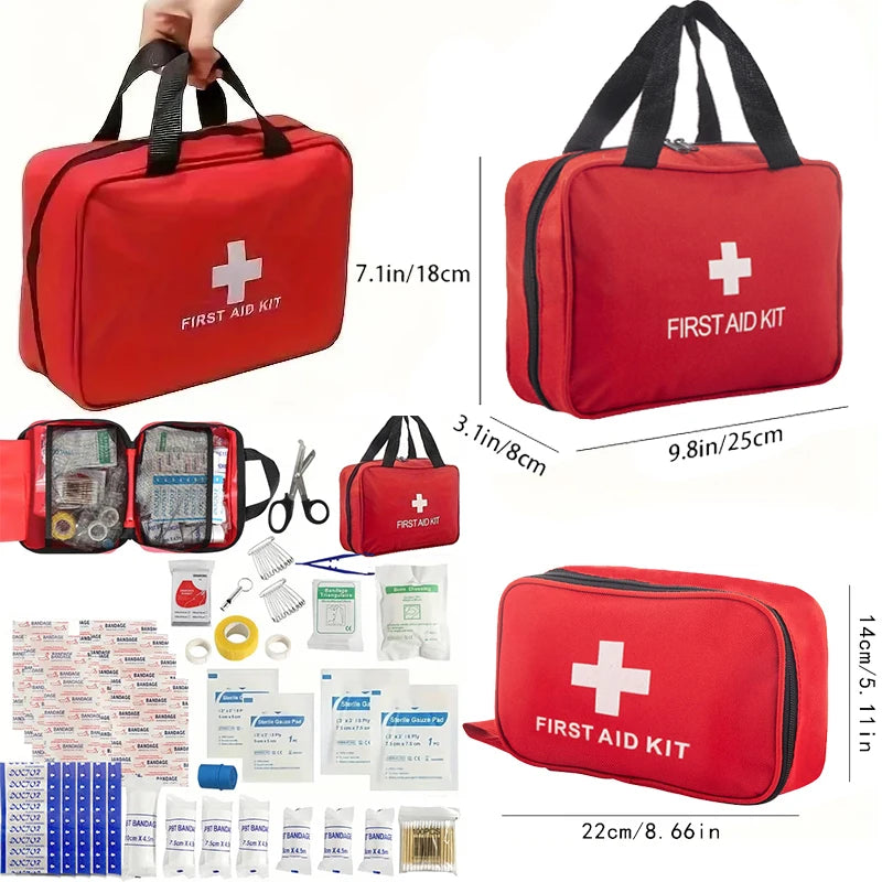 Durable Emergency First Aid Kit – Home, Office, Car, Travel, Camping Use