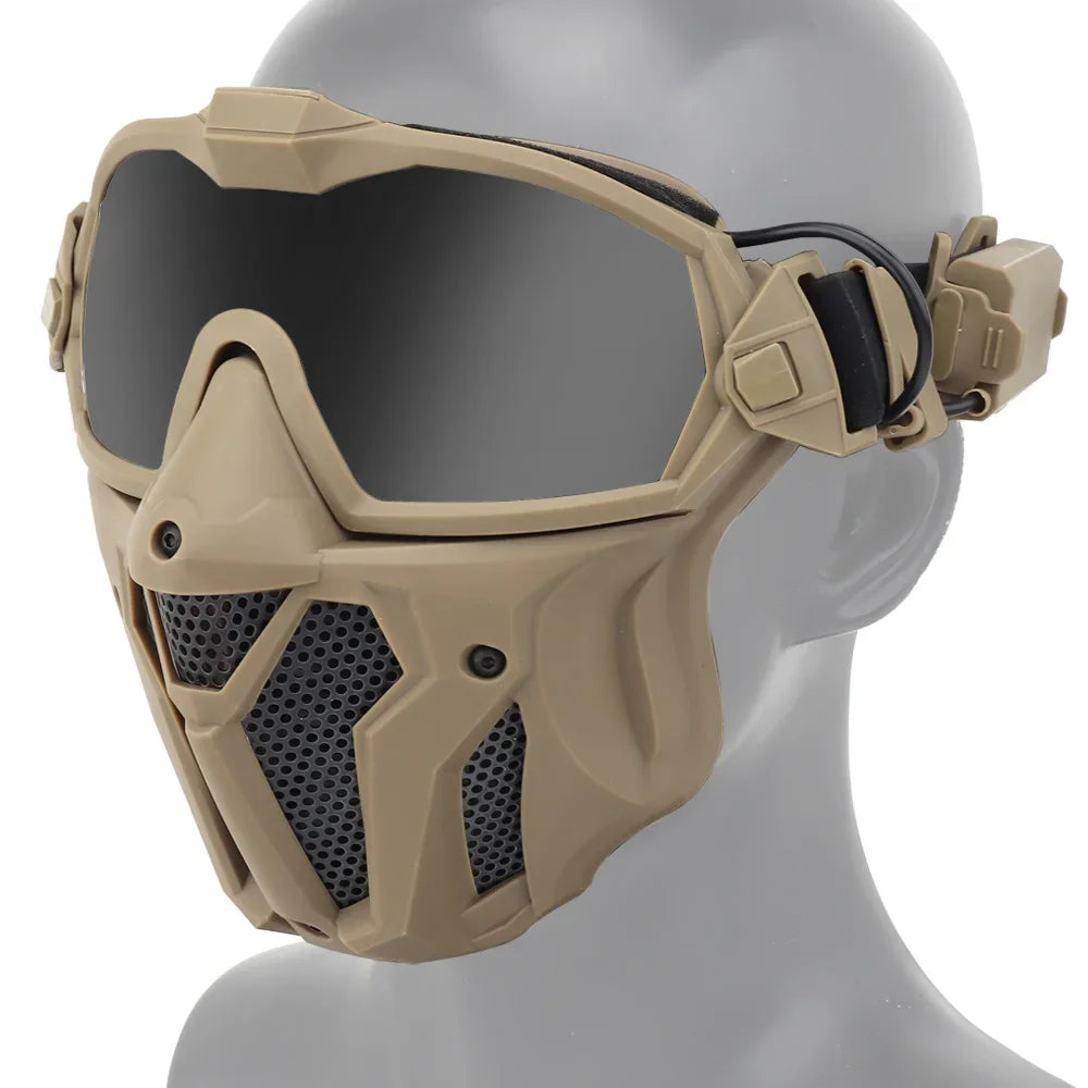 Airsoft Paintball Full Face Mask Protection Anti-Fog with Fan built-in, Cosplay