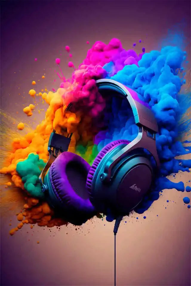 Colorful Vibrant Gamer Canvas Wall Art Nordic Aesthetic Unframed Poster Mancave