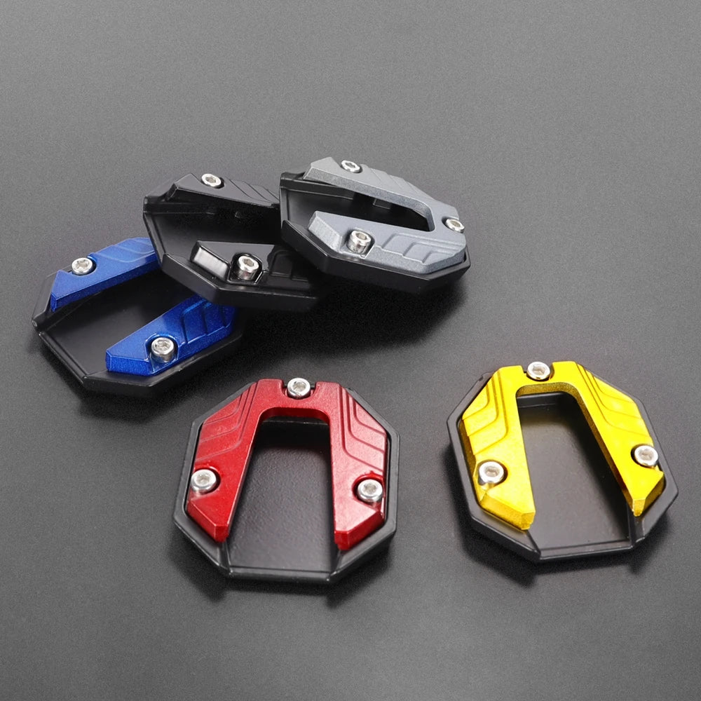 Motorcycle Kickstand Extender Foot Pad CNC Aluminium Support Plate, 5 Colors