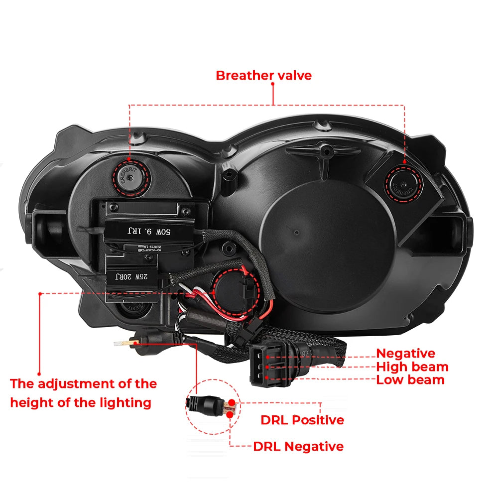 LED Headlight upgarde BMW R1200GS 2004-2012 R1200GS ADV 2005-2013 Plug & Play E24
