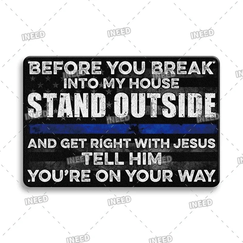 Funny Quote Tin Sign, Garage Wall Plaque, Humorous Metal Sign for Man Cave Decor
