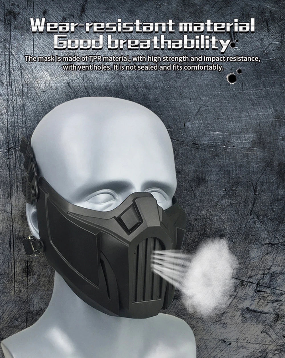 Skull Airsoft Mask Tactical Half Face Paintball CS Wargame Protective Gear