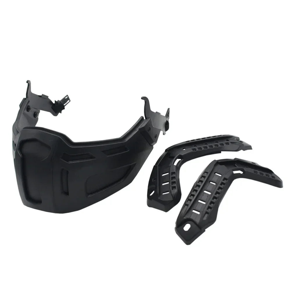 Tactical FAST Helmet Half Face Mask with Flip Goggles for Airsoft Paintball Hunting