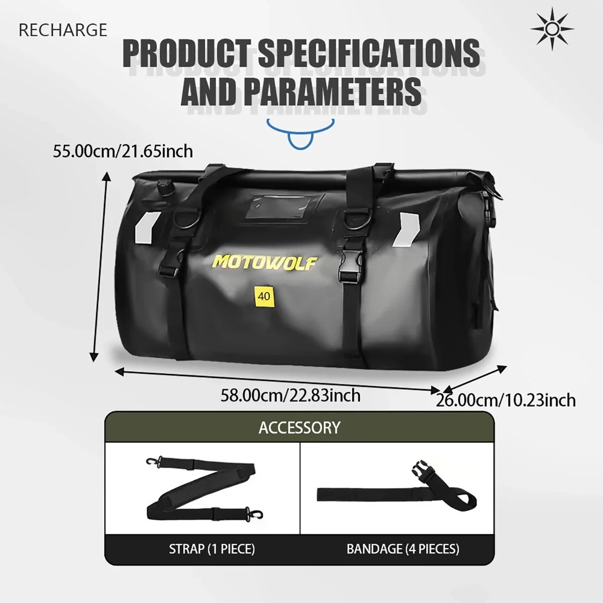 Waterproof Motorcycle Saddlebags 40L 60L 66L Luggage Touring Adventure IP68