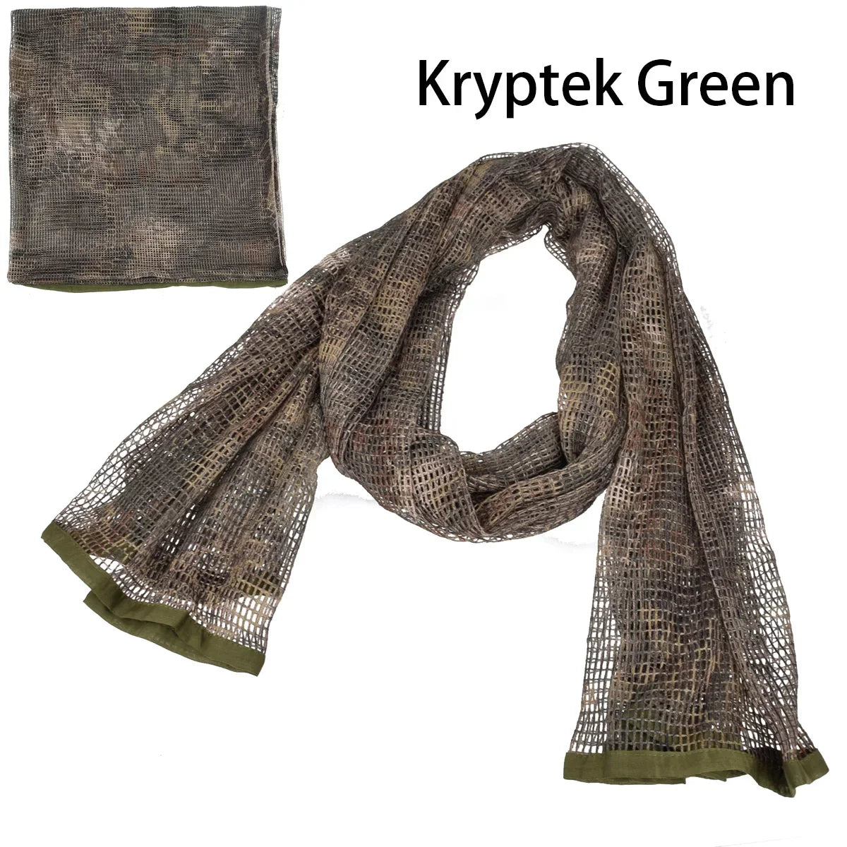 Tactical Cotton Scarf Mesh Neck Keffiyeh Camouflage Face Sniper Veil for Hunting
