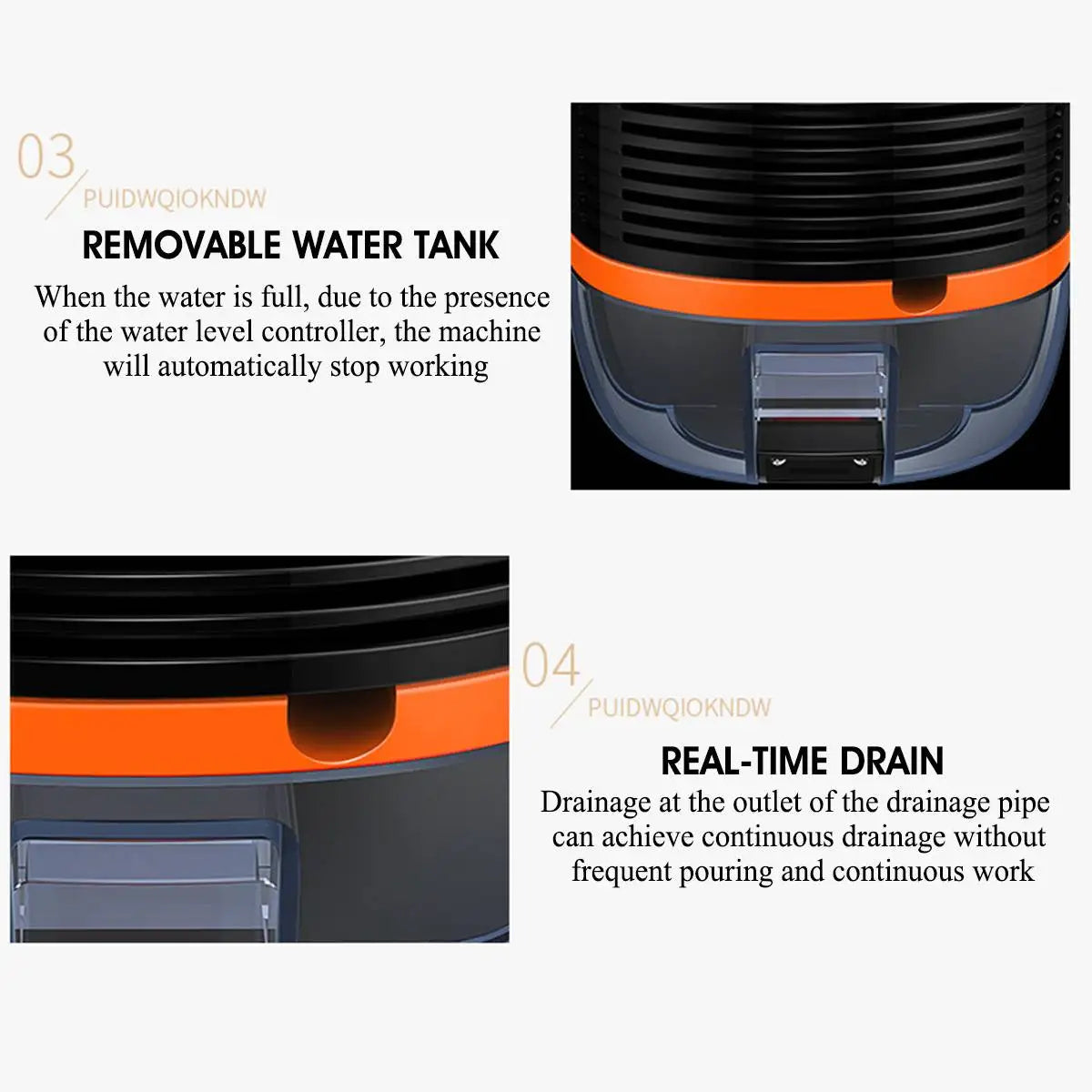 Dehumidifier Portable 800ML 25W Low Noise  Dryer Anti-Mildew Purifier UK PLUG