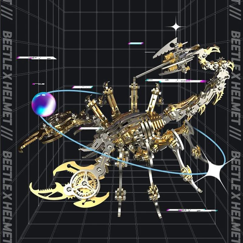 3D Scorpion Metal Puzzle Steampunk Insect Model Kit - 454 PCS DIY Model