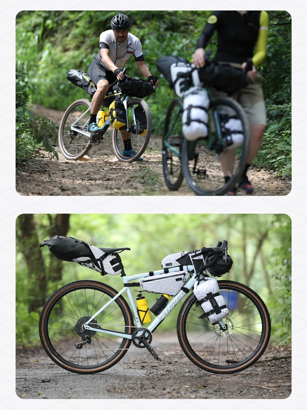 Rhinowalk 6.5L Bike Fork Bag Waterproof Roll Top Front Rack Pack MTB Cycling