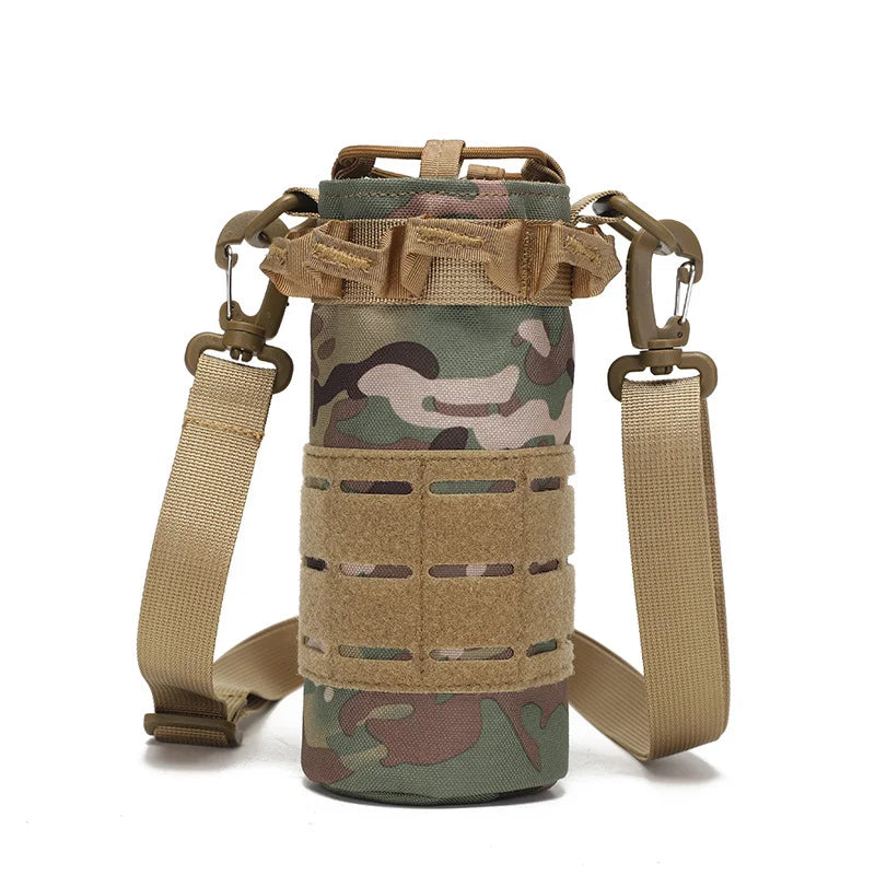 Tactical Molle Water Bottle Pouch Hydration Carrier Bag with Strap Nylon