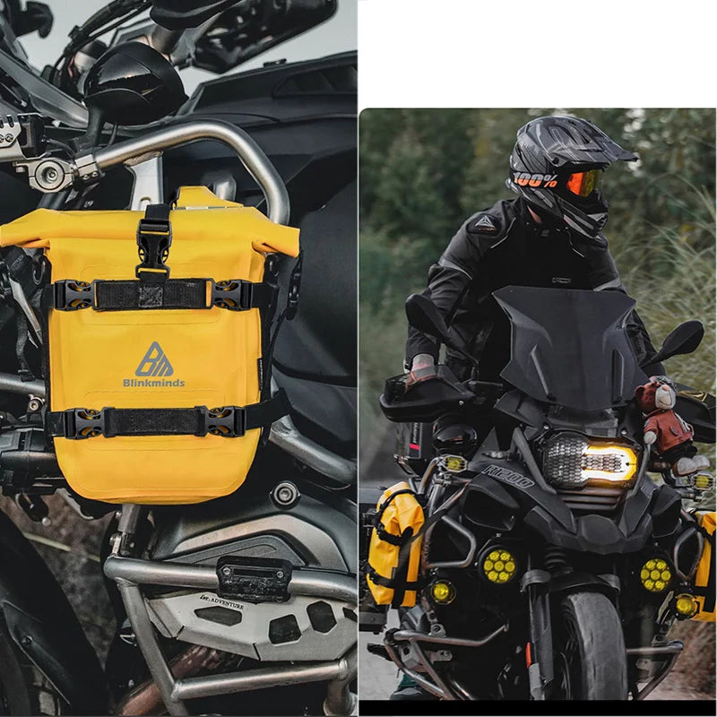 Motorcycle Crash Bars Bag Waterproof, Repair Tools, Luggage BMW Honda Suzuki Adv