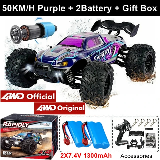4WD RC Car 1:16 Off-Road  35KMH Brushed / 70KMH Brushless High-Speed truck 4x4