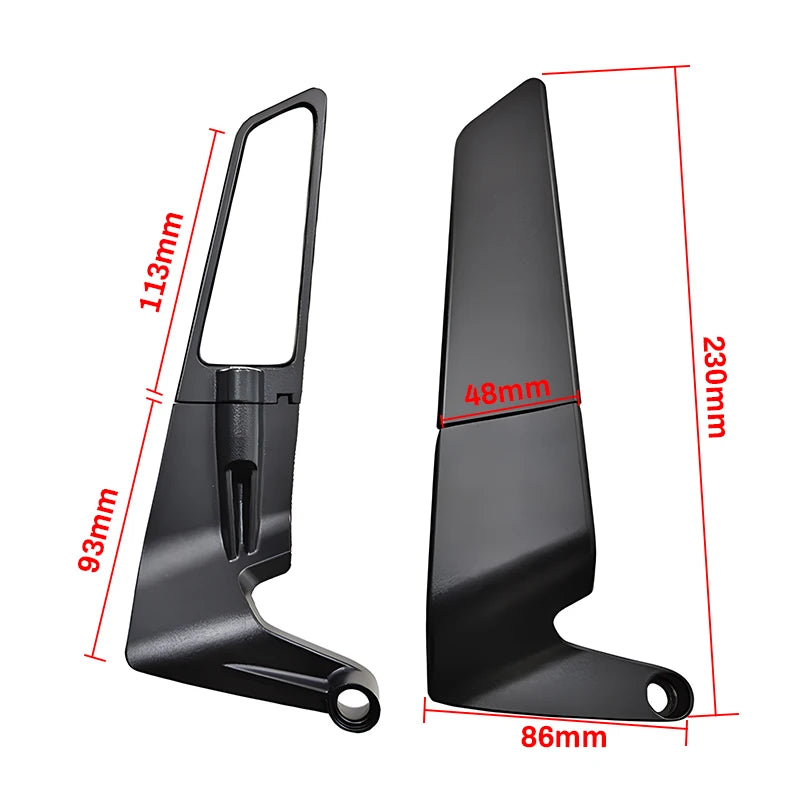 Suzuki GSX-S750 GSX-S1000 GSR750 CNC Rearview Mirrors Fixed Wing 2011-2026