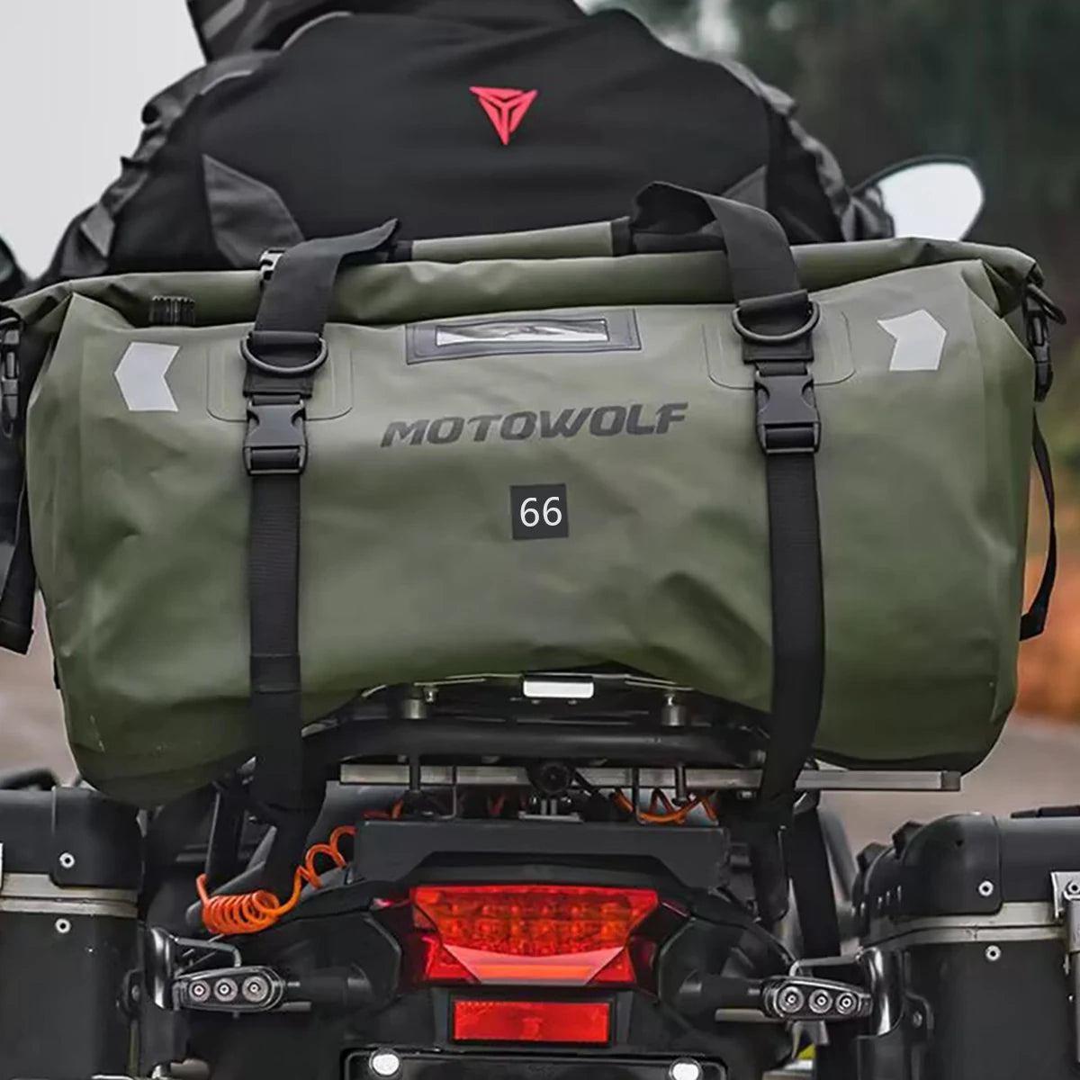 Motorcycle Waterproof Dry Bag 40L 66L Luggage Roll Pack Tail Seat Bag Holdall