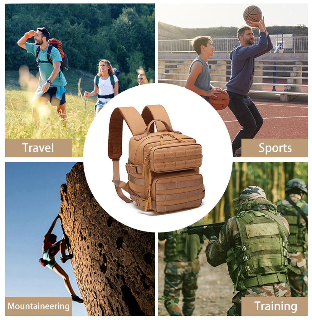 9L MOLLE Backpack Rucksack Bug Out Bag Hiking Outdoor Camping Oxford Cloth