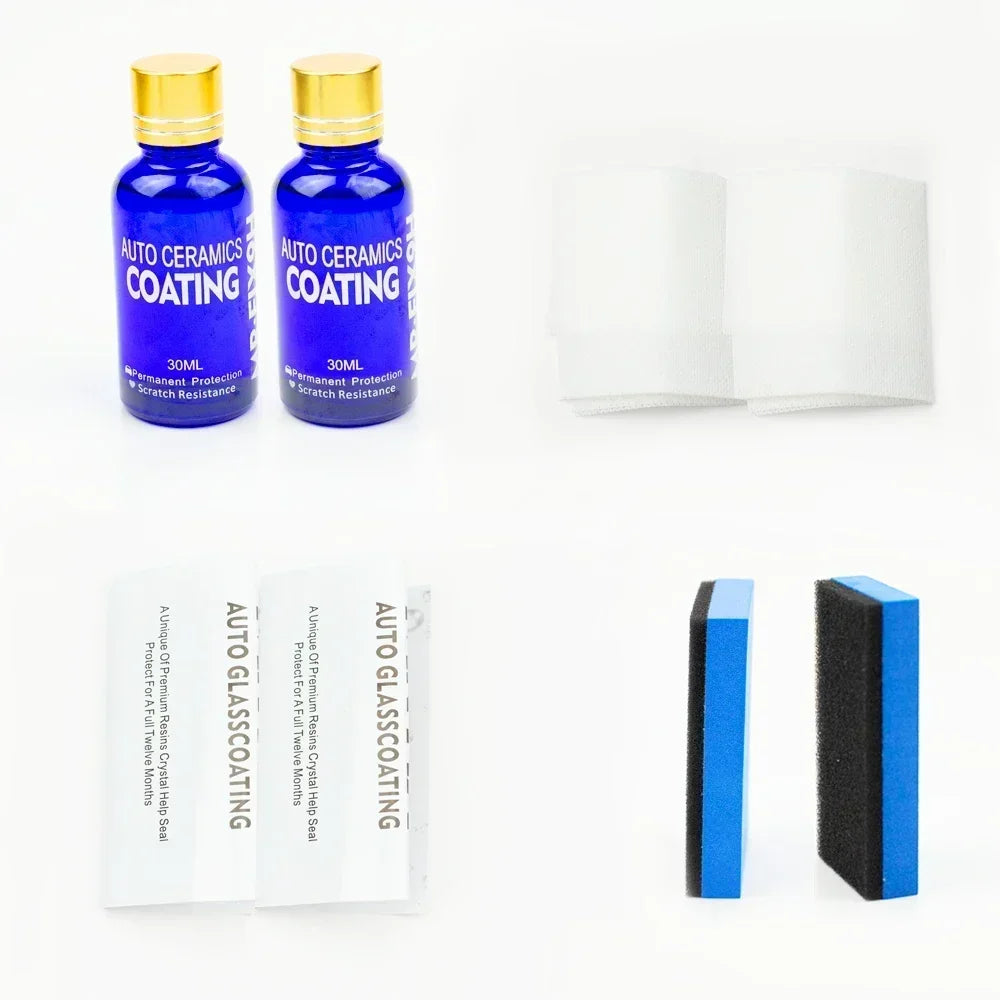9H Ceramic Coating Car Paint Protection - Hydrophobic Auto Glass Polish 30ML