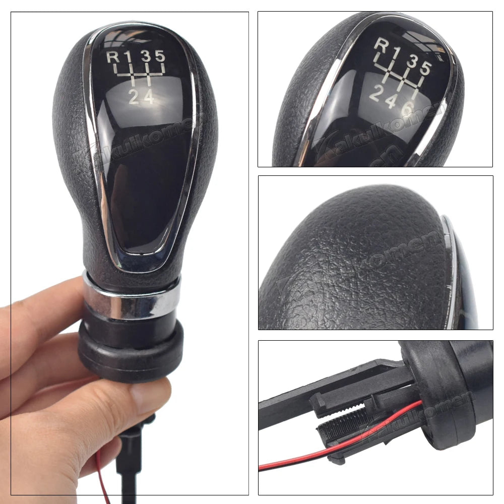 BLUE LED Car Gear Shift Knob 5/6-Speed Manual - Vauxhall Astra Excelle Insignia