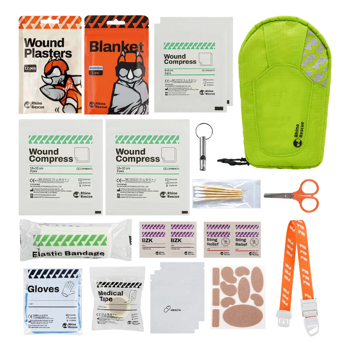RHINO RESCUE Outdoor Camping First Aid Kit | Travel & Emergency Survival Gear