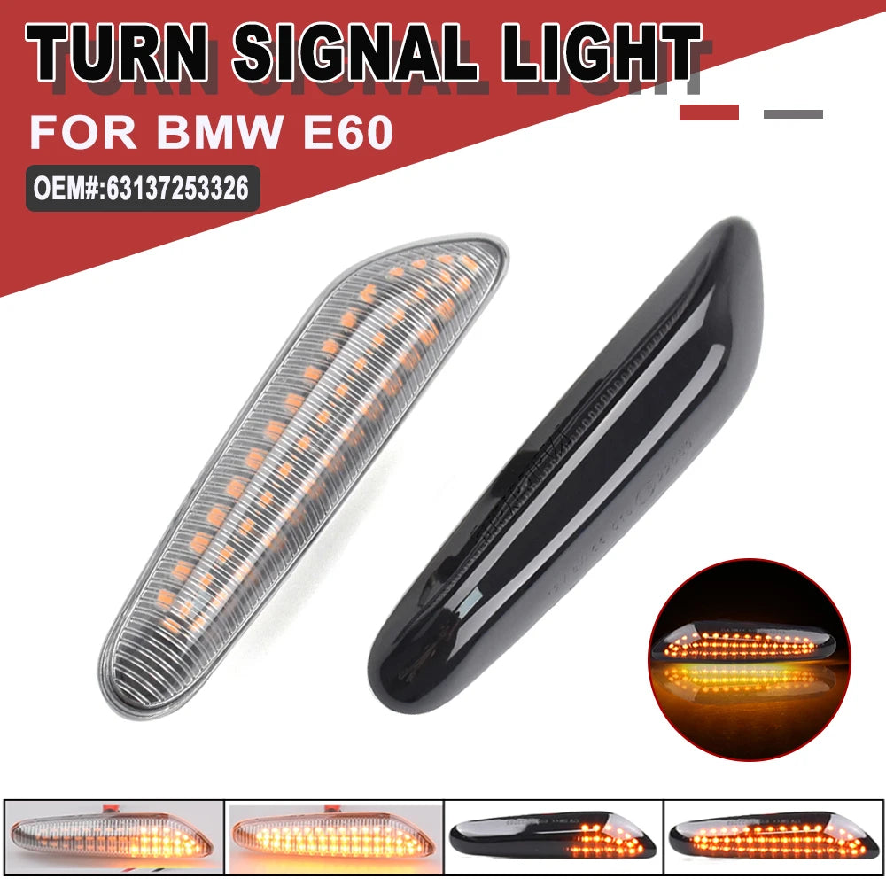 Sequential LED Turn Signal Side Marker Lights for BMW X3 X1 E46 E90 E92 E87 E88