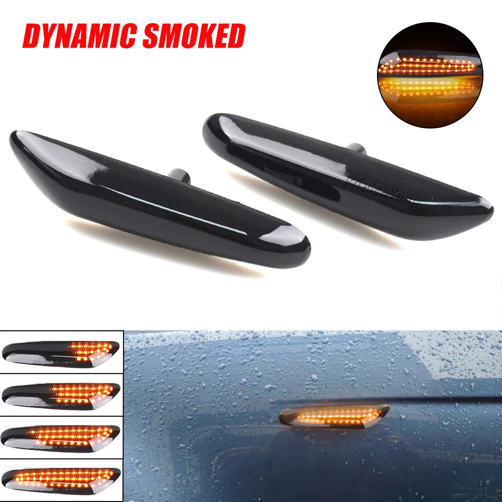 Sequential LED Turn Signal Side Marker Lights for BMW X3 X1 E46 E90 E92 E87 E88