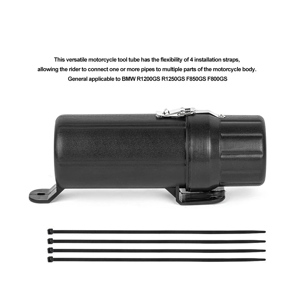 Universal Motorcycle Waterproof Tool Tube w/ Lock – Storage for Gear & Tools BMW