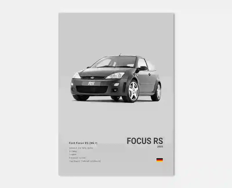 Pop Off Road Car Mancave Poster Luxury Supercar Canvas Wall Art MK1 RS GT500 GTR