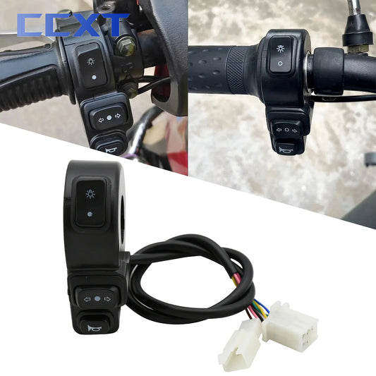Universal 3in1 Motorcycle Switch 22mm bars Lights Turn Signal Horn
