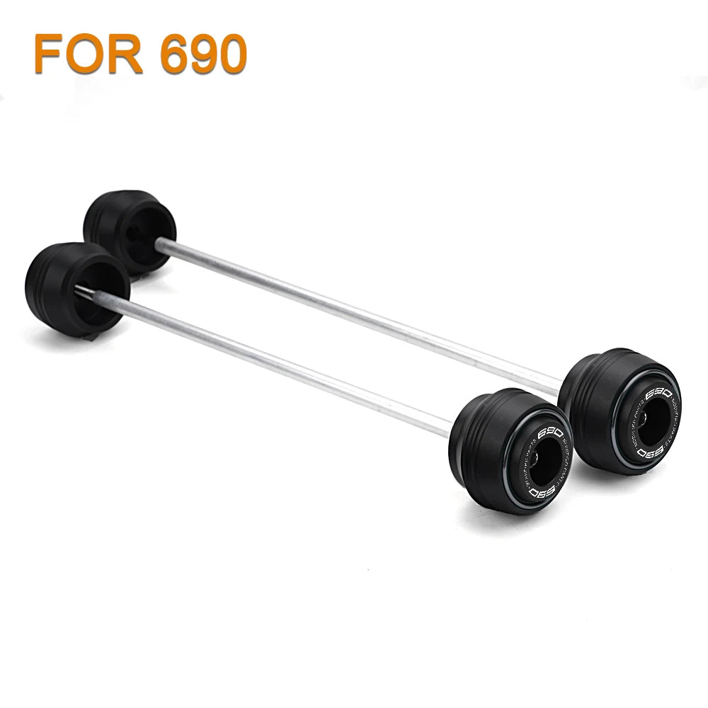 KTM 690 790 890 1290 Duke ADV F&R Axle Sliders Protectors 2017–2025