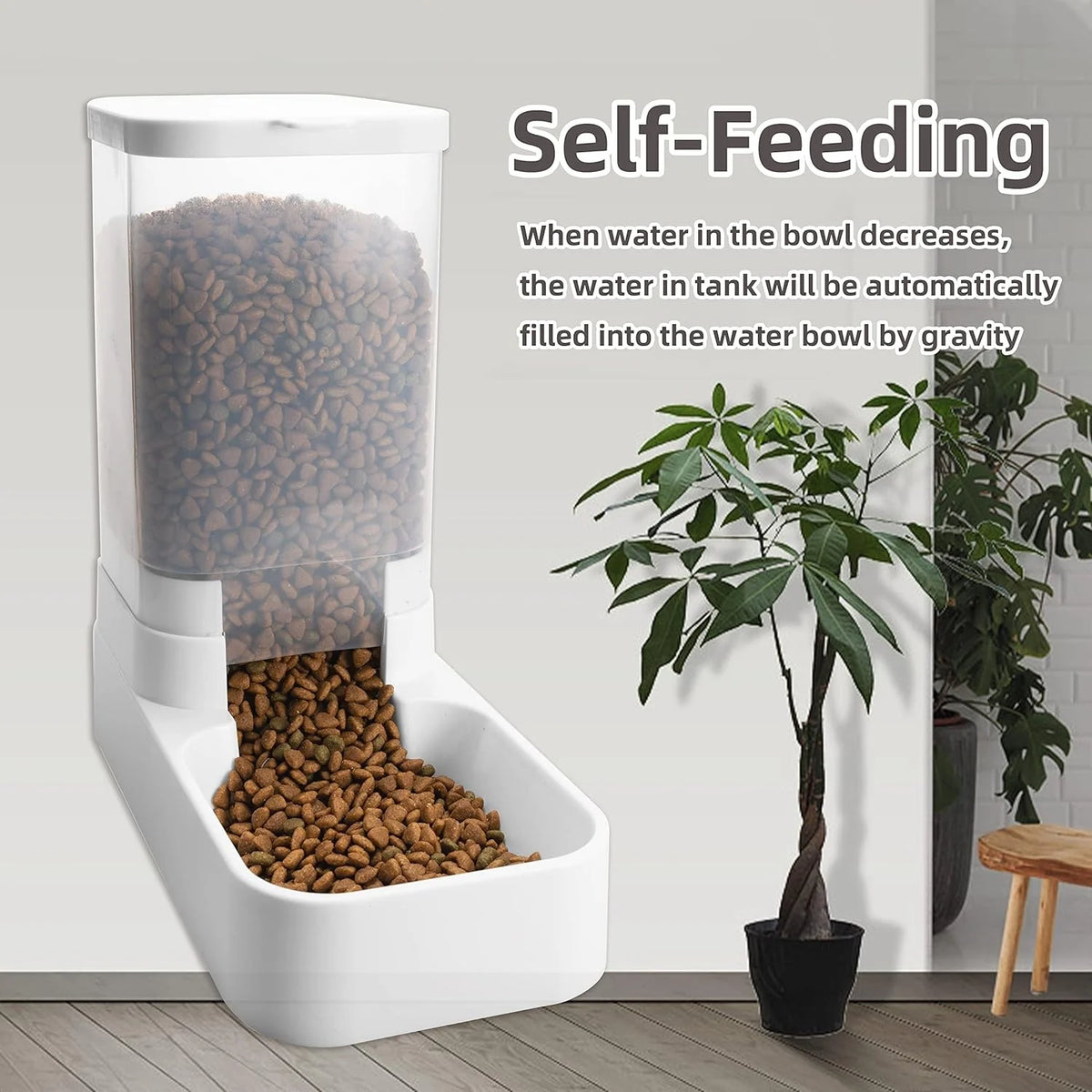 Automatic Cat & Dog Feeder Water Dispenser Gravity Pet Food Storage 3.3L / 3.8L