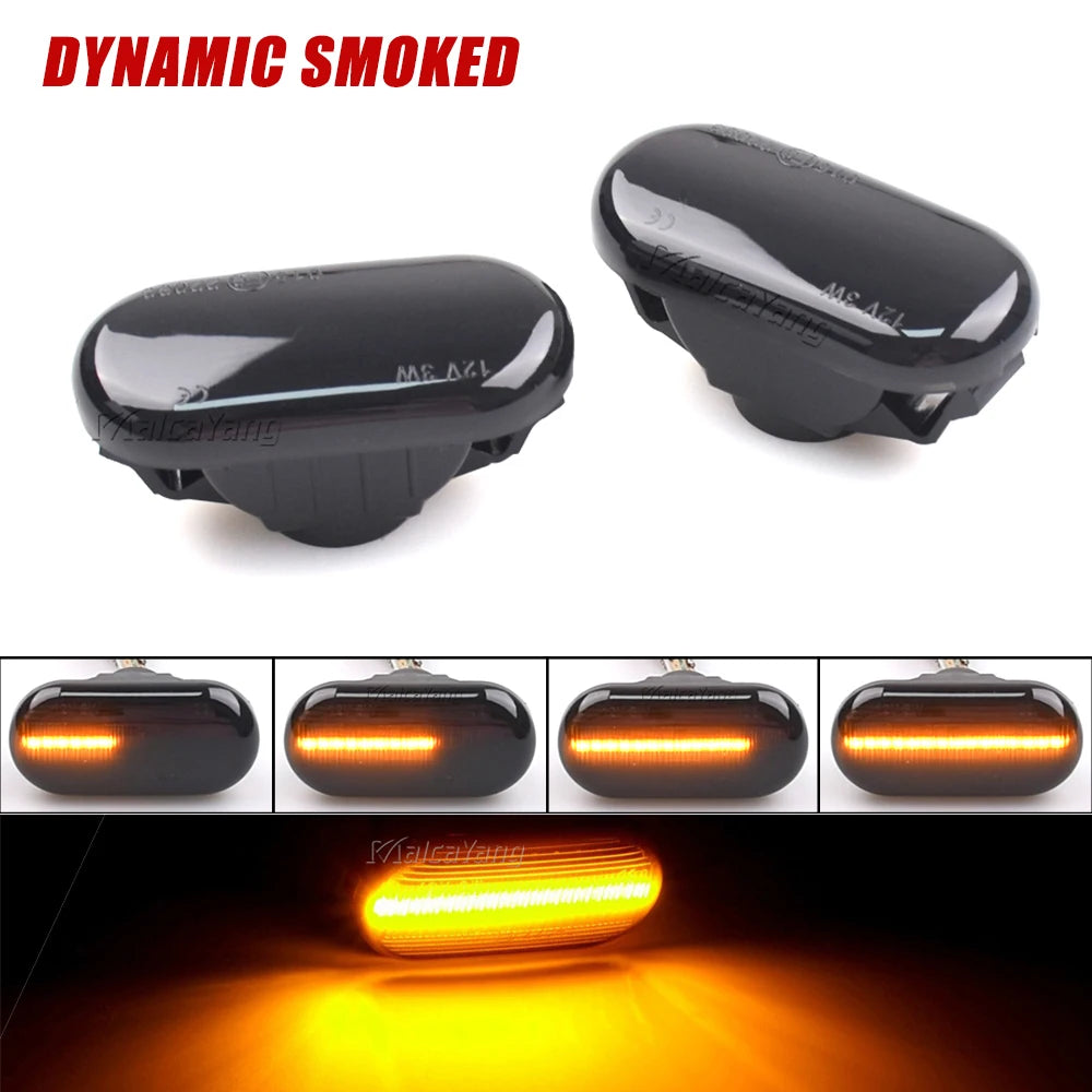 Dynamic LED Turn Signal Side Marker Light for Nissan Navara Note Micra Qashqai
