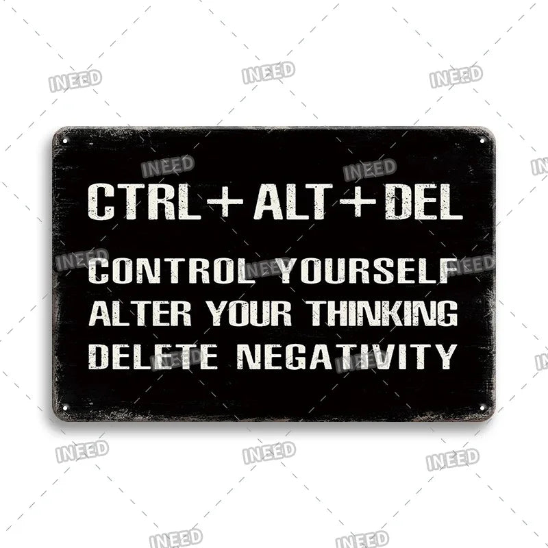 Funny Quote Tin Sign, Garage Wall Plaque, Humorous Metal Sign for Man Cave Decor