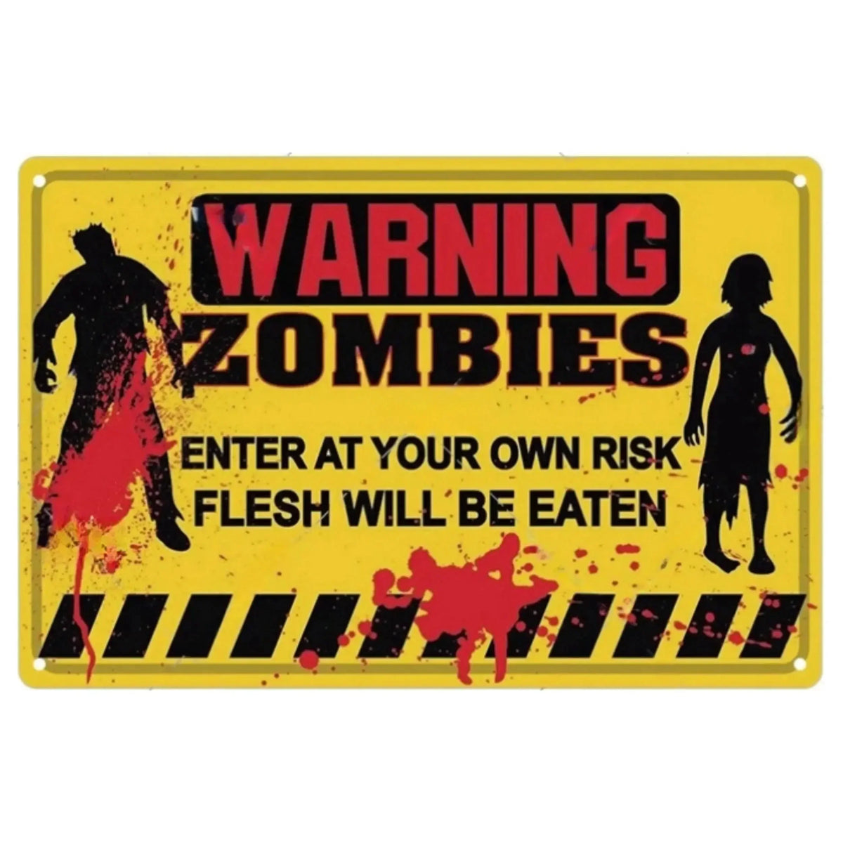 Vintage Caution Notice Zone Keep out Metal Sign, Danger, Mancave, Garage, Gift
