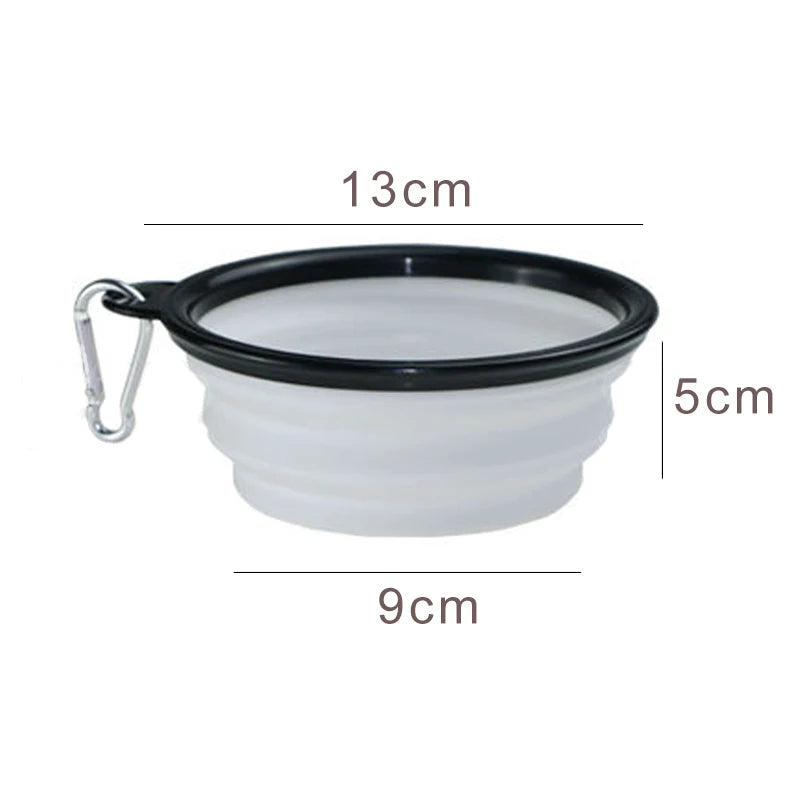 Portable Collapsible Dog Bowl 350ml –  Travel Pet Feeder, Water Dish, keep in Car