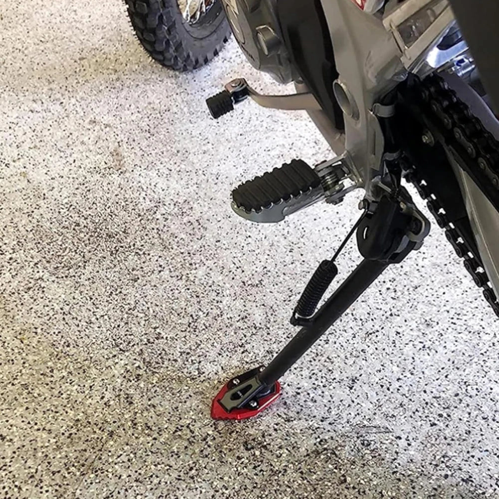 CRF300L Rally 2020-2024 Kickstand Extension Plate Foot Enlarger Pad Red Black