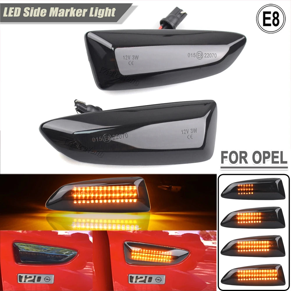 Dynamic LED Side Marker Turn Signal Lights for Vauxhall/Opel Astra J K Zafira C