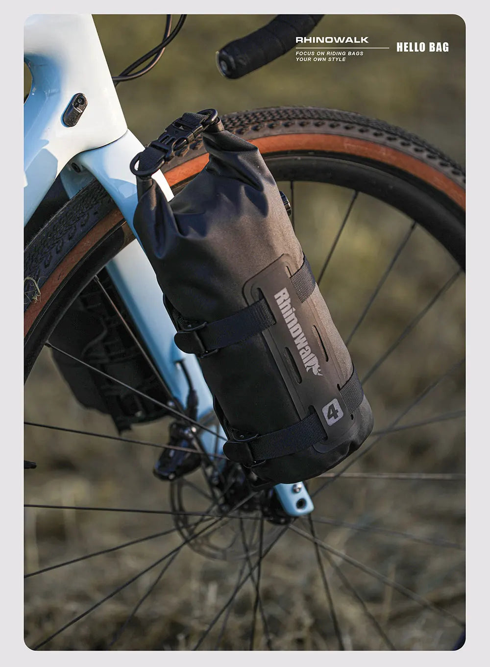 Rhinowalk 4L/7L Waterproof Bike Fork Bag Cage Mount Front Rack MTB RoadTour