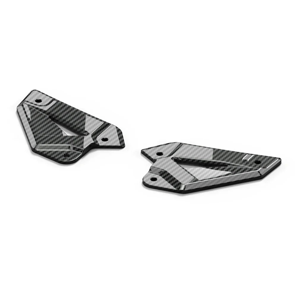Carbon Look Heel Guard Plates For Kawasaki Z900 SE 2017-2024 Foot Pedal Covers