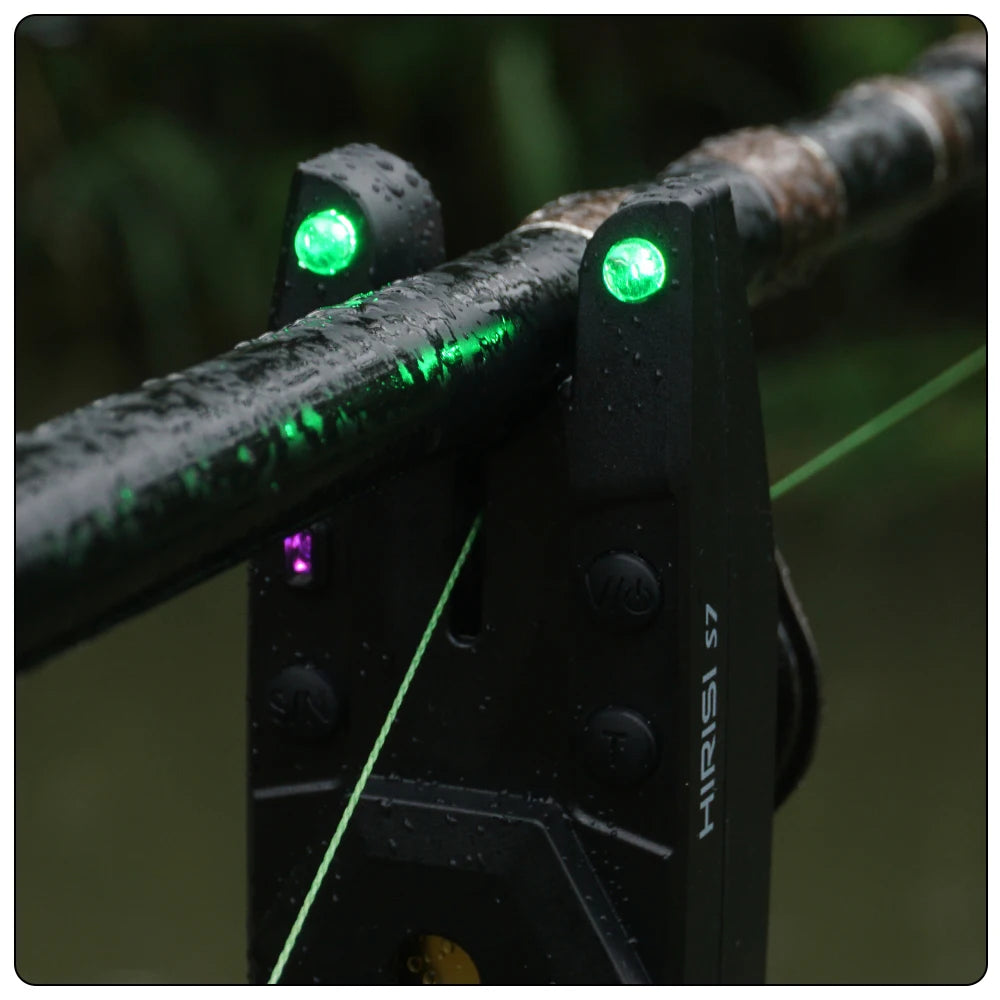 Wireless Carp Fishing Alarm Set w/ Camping Light Waterproof Bite Indicator