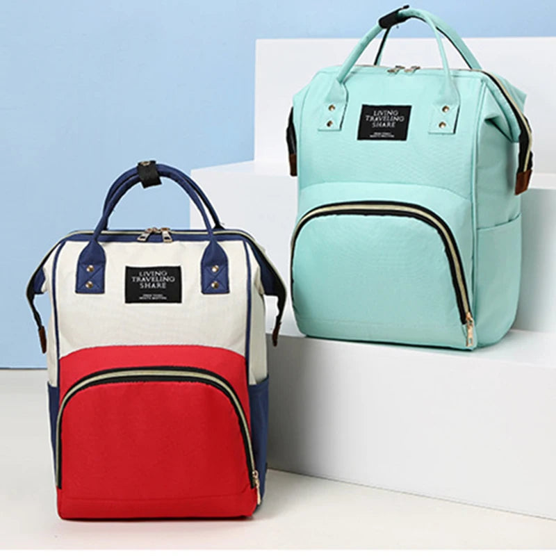 Stylish Canvas Mummy Bag - Large Capacity, Multi-Functional, Thermal Insulation