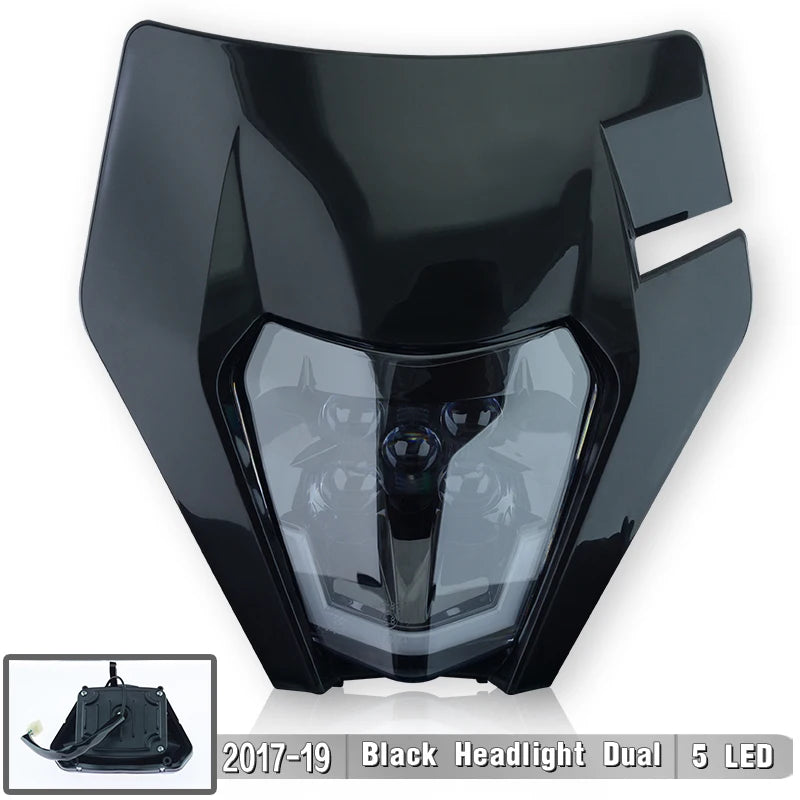 LED Headlight Plate for KTM EXC XC SX 125/250/300/450 Supermoto Enduro Bikes