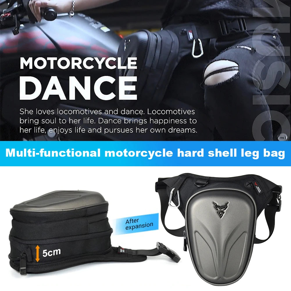 Motorcycle Drop Leg Bag – Waterproof Hip Bum Pack Thigh Belt for Outdoor Riding