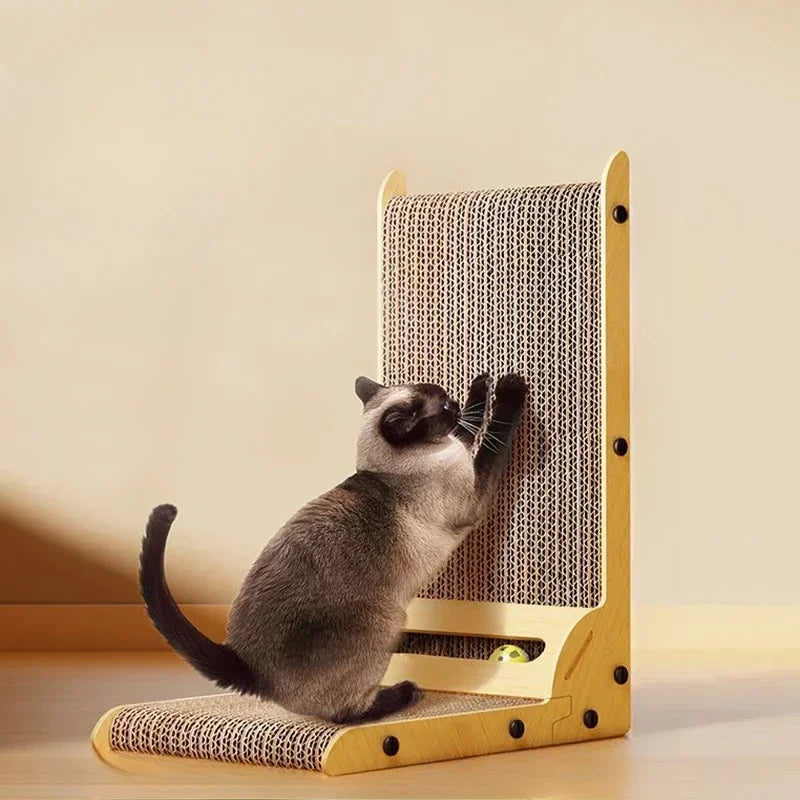 Cat Scratching Board L-Shaped – Durable Scratcher & Claw Grinding Toy