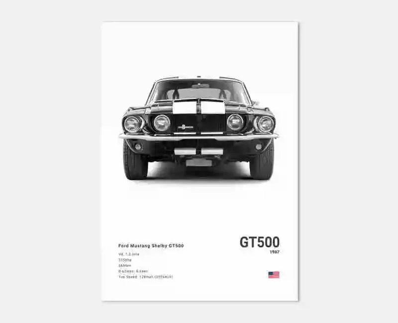 Pop Off Road Car Mancave Poster Luxury Supercar Canvas Wall Art MK1 RS GT500 GTR