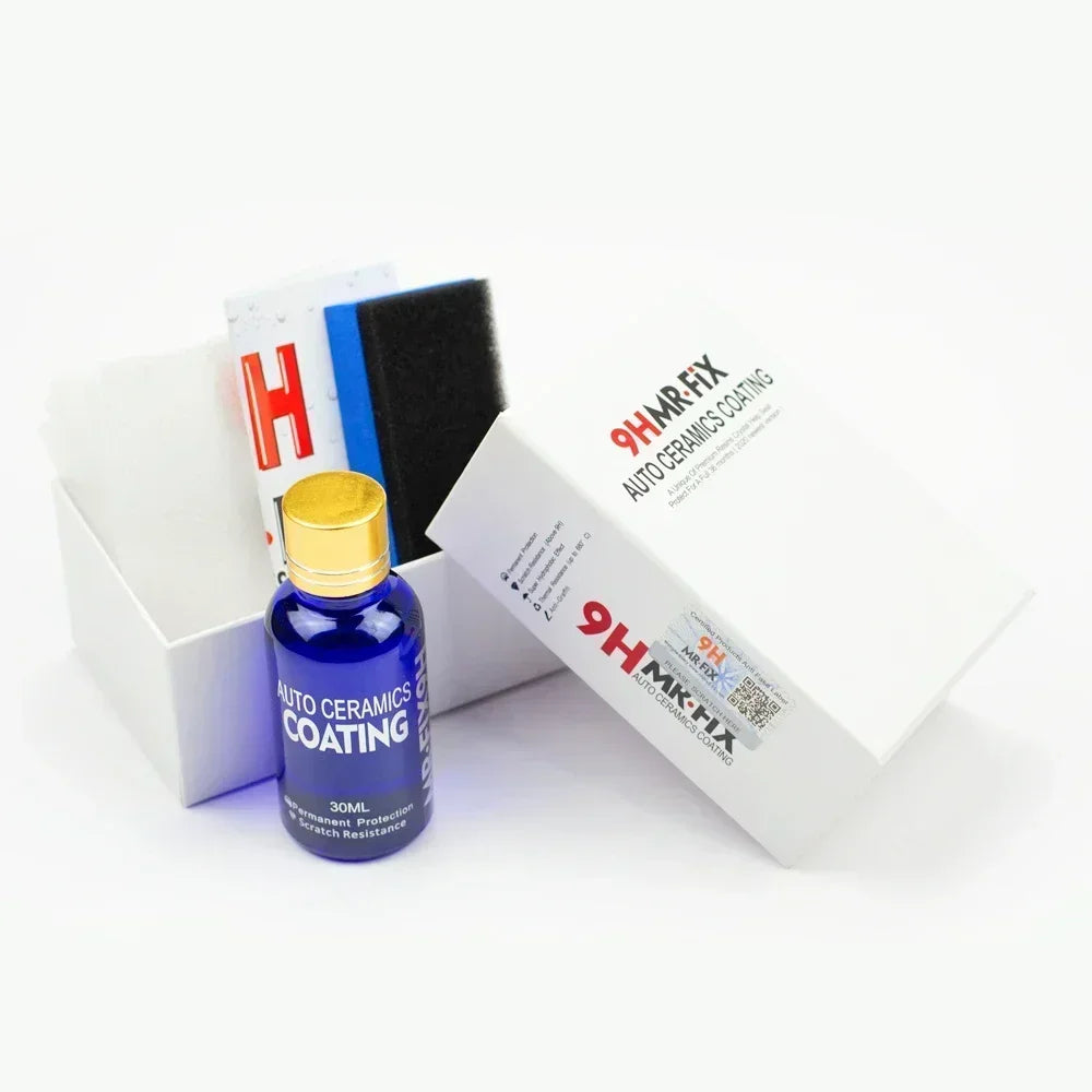 9H Ceramic Coating Car Paint Protection - Hydrophobic Auto Glass Polish 30ML